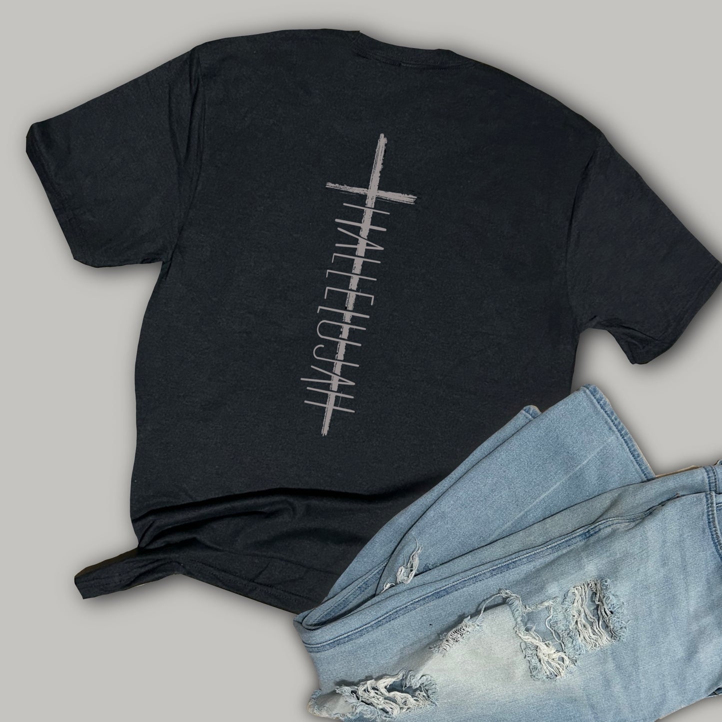 Hallelujah and Cross - Softstyle Triblend T-Shirt