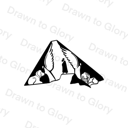 Daniel in the Lions Den- Stories of Faith - Bible Tattoo Transparent PNG- instant download digital printable artwork