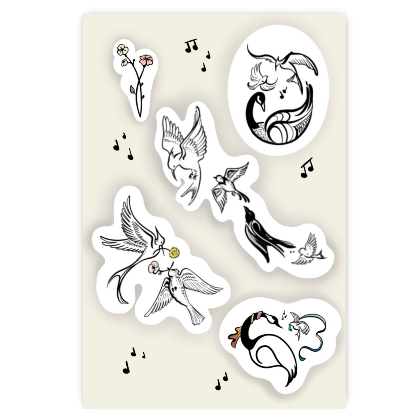 Hunger Games Birds- Sticker Sheet