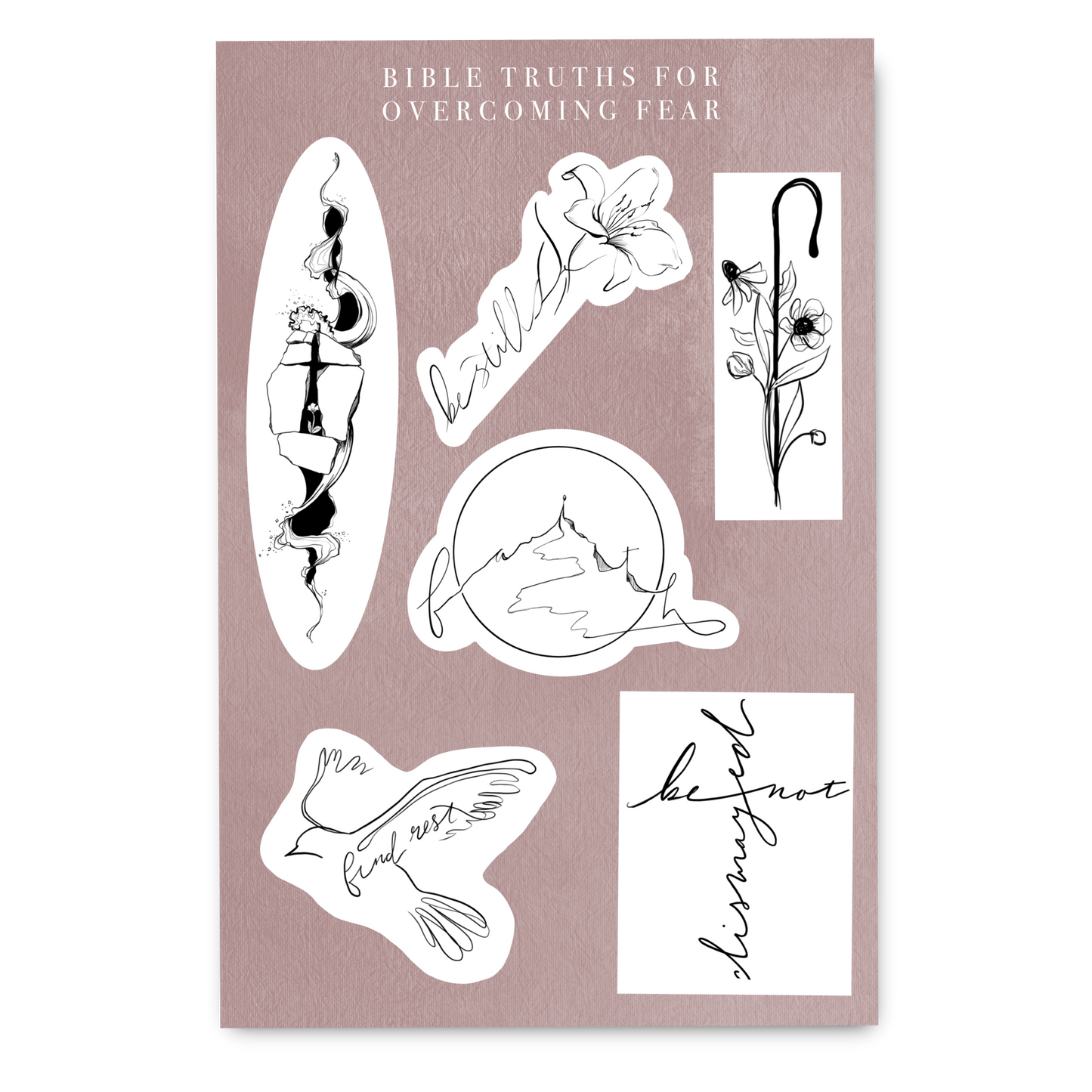 Bible Truths for Overcoming Fear- Sticker Sheet
