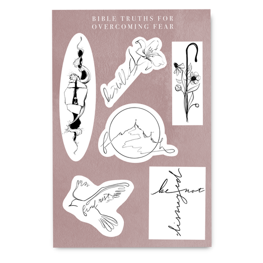 Bible Truths for Overcoming Fear- Sticker Sheet