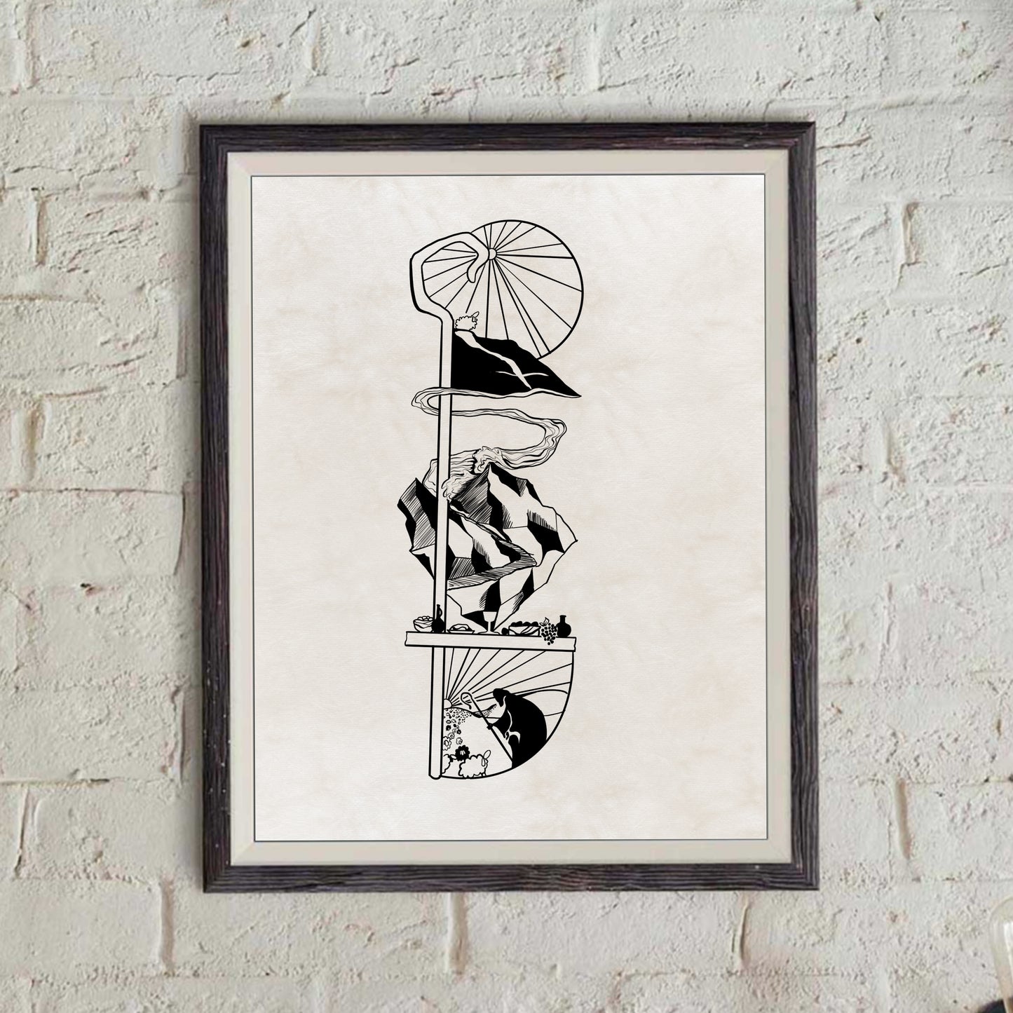 Psalm 23 Black and White Print