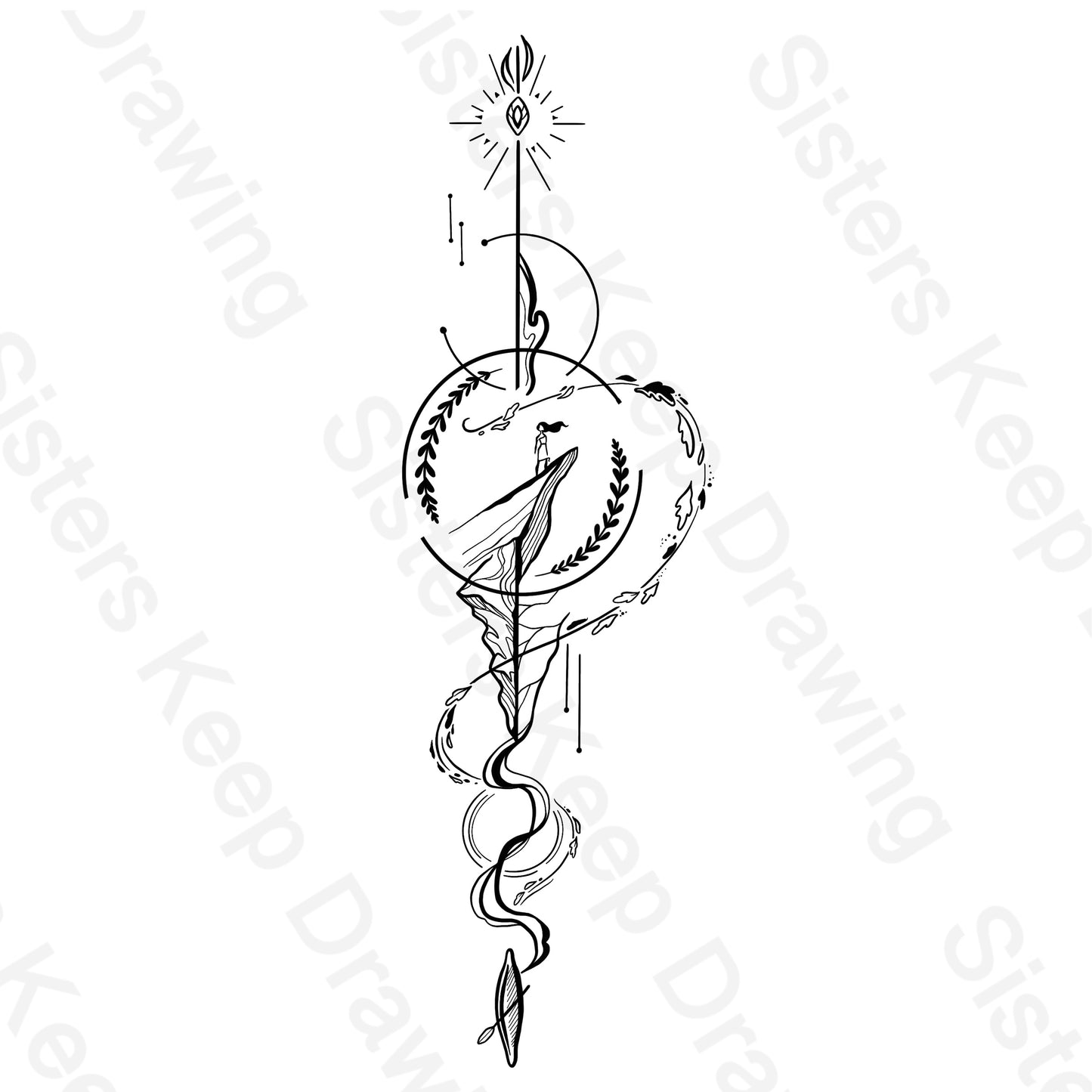 Pocohantas Spine Tattoo-  Inspired- Tattoo Transparent Permission PNG