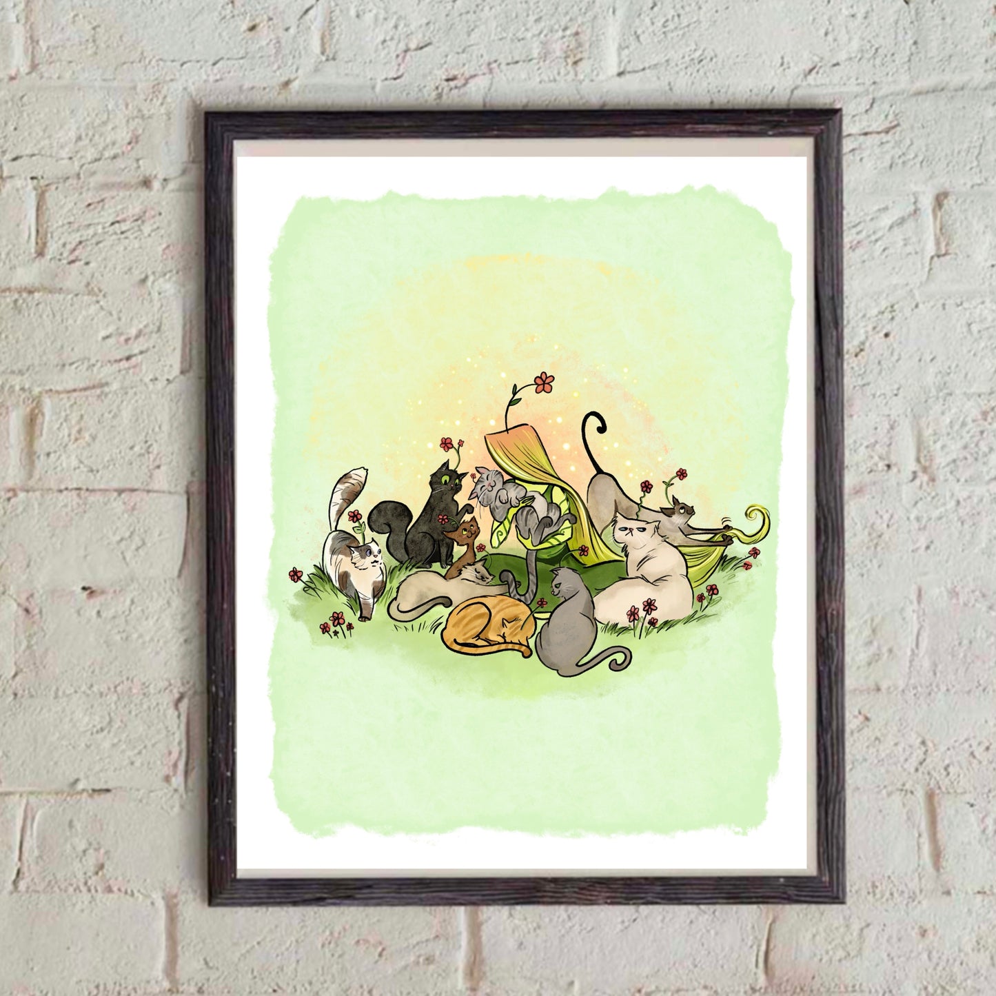 Life and Her Nine Cats-Grim Reaper-Print