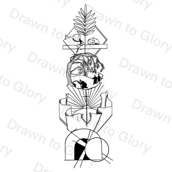 The Crucifixion Passage - Bible Inspired - Tattoo Transparent PNG