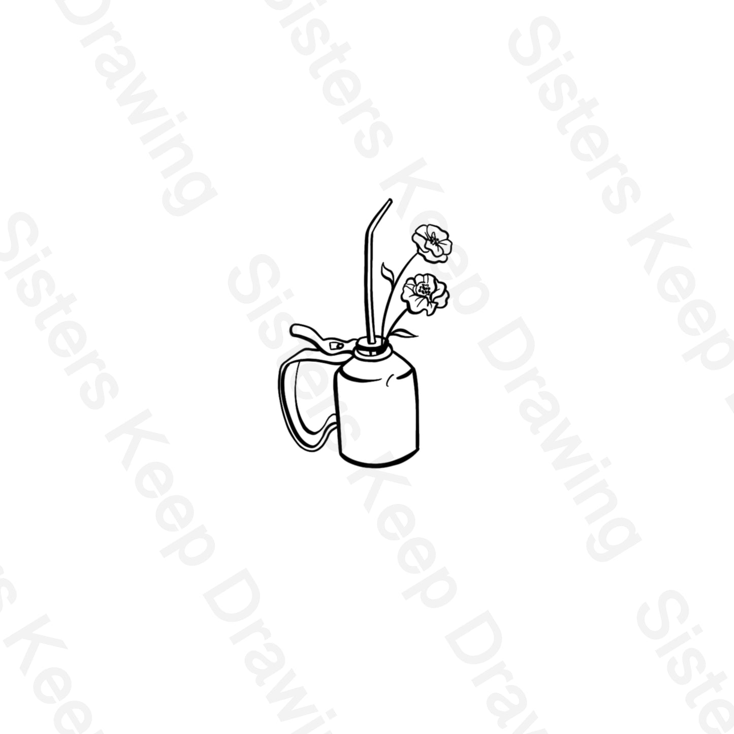 Poppies in Tin Mans can Wicked Inspired- Tattoo Transparent Permission PNG
