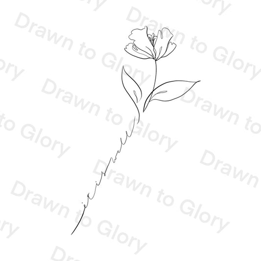 It is well - Flower - Bible Tattoo Transparent PNG- instant download digital printable artwork