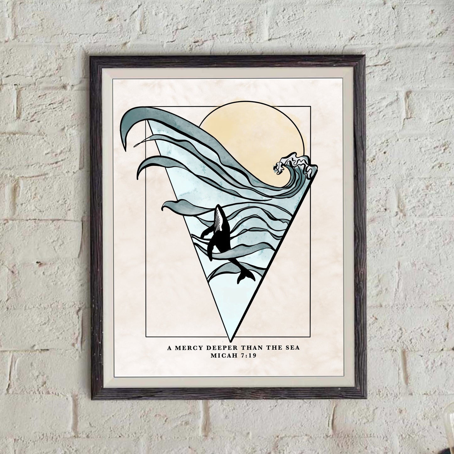 A Mercy Deeper Than the Sea - Matthew 6 - Bible Print- Colored