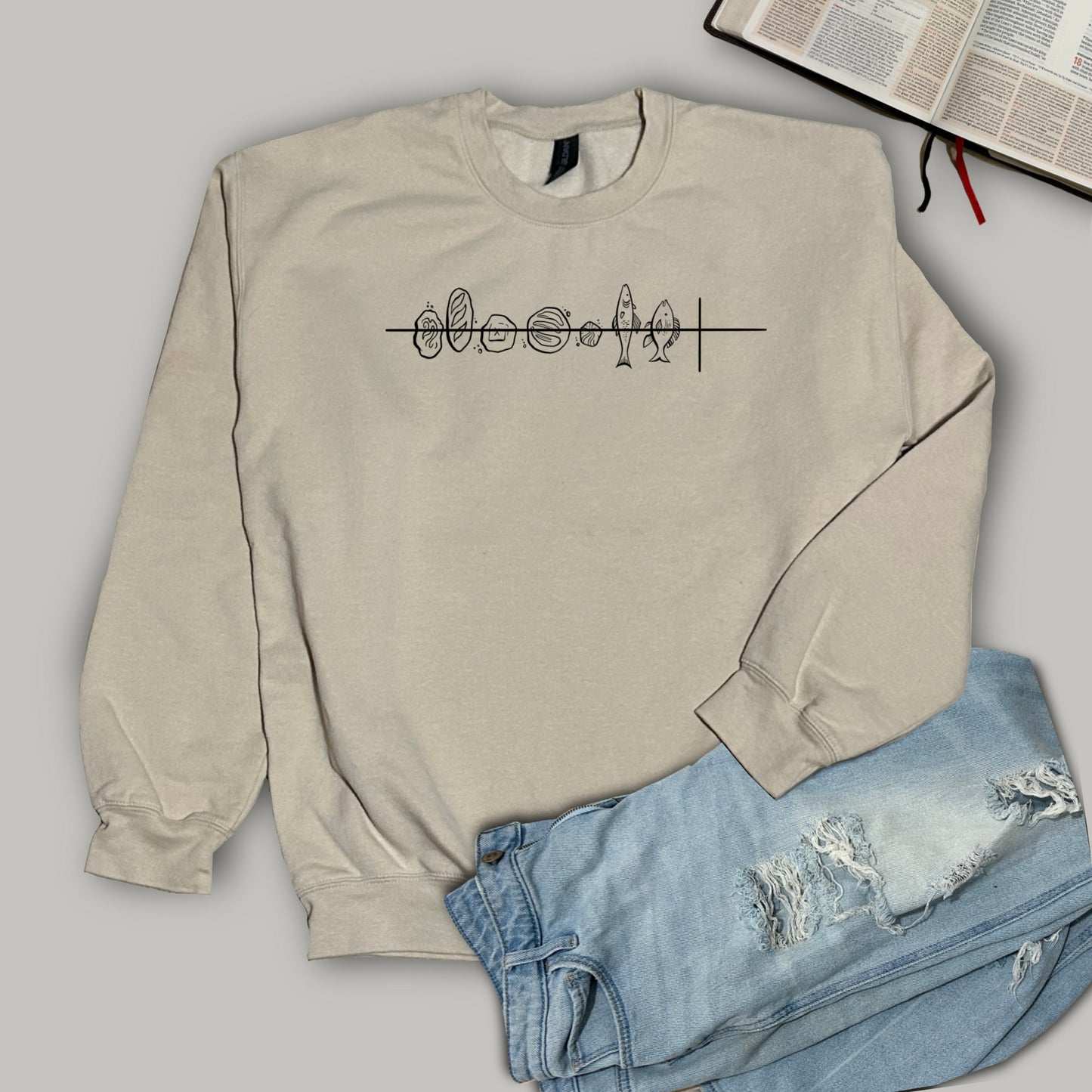 Five Loaves Two Fish - Softstyle Crewneck