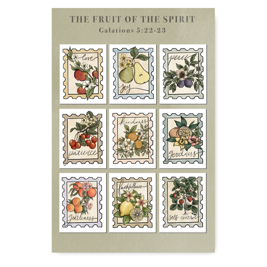 Fruit of the Spirit Stamps - Sticker Sheet