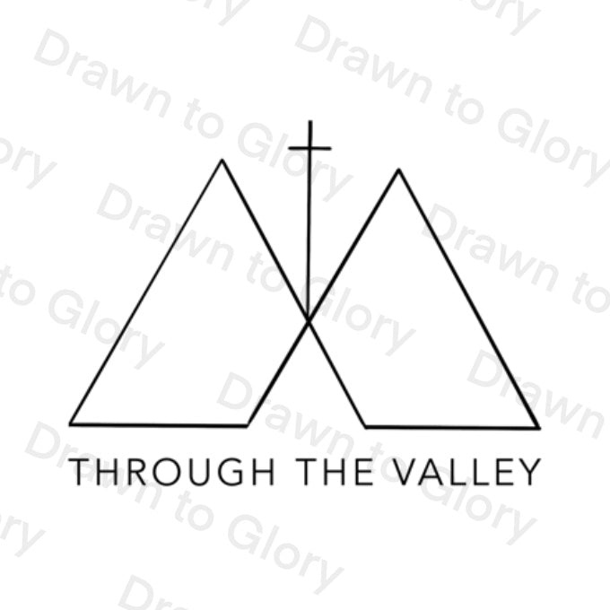 Through the Valley - Psalm 23- Bible Tattoo Transparent PNG- instant download digital printable artwork
