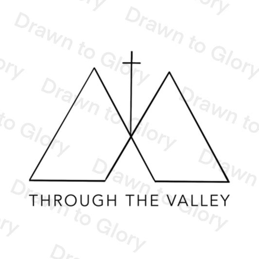 Through the Valley - Psalm 23- Bible Tattoo Transparent PNG- instant download digital printable artwork
