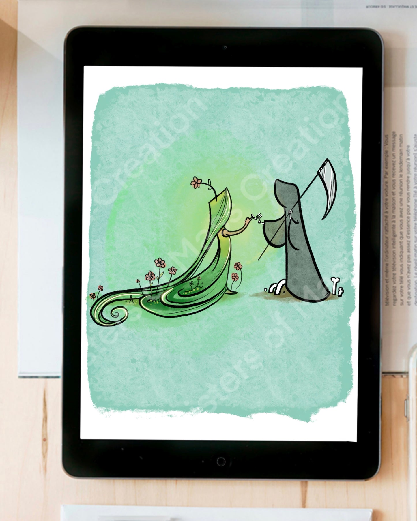 Pinky Promise -Grim Reaper- instant download digital printable artwork
