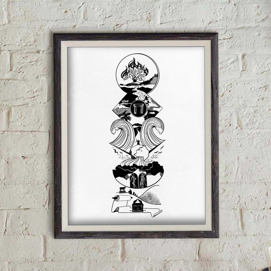 Exodus Bible Print- Black and White