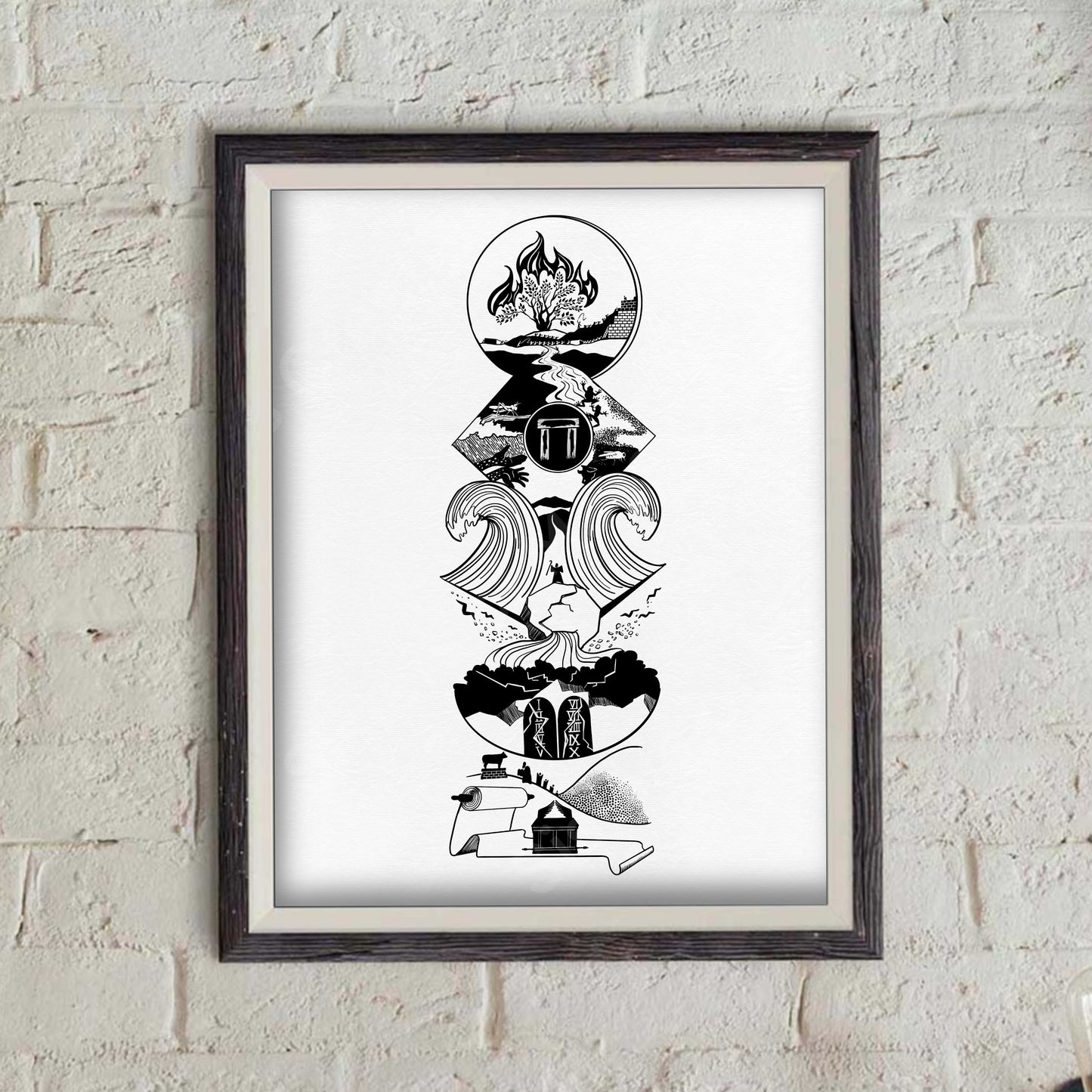 Exodus Bible Print- Black and White