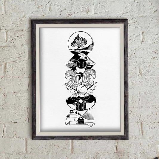 Exodus Bible Print- Black and White
