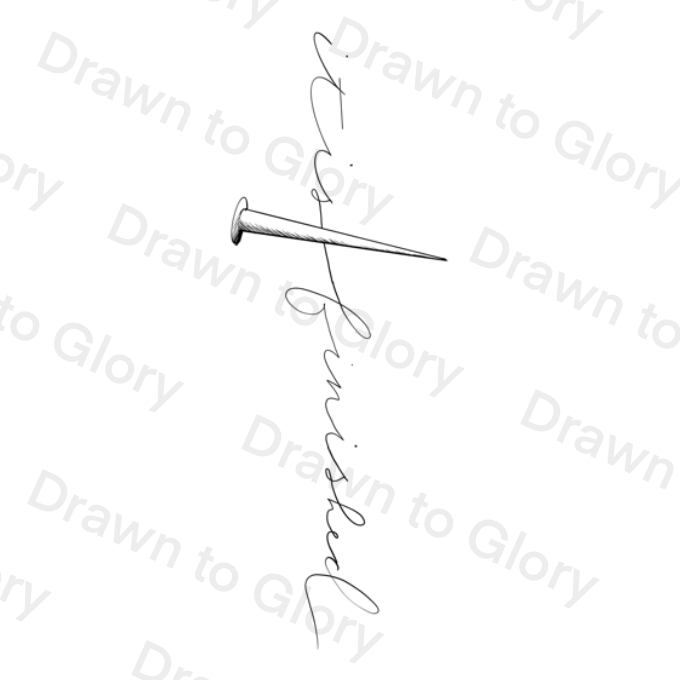 It is finished - nail - Bible Inspired - Tattoo Transparent PNG