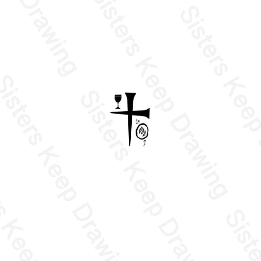 Nails Cross/ Body And Blood Representation -Easter-Tattoo Transparent PNG