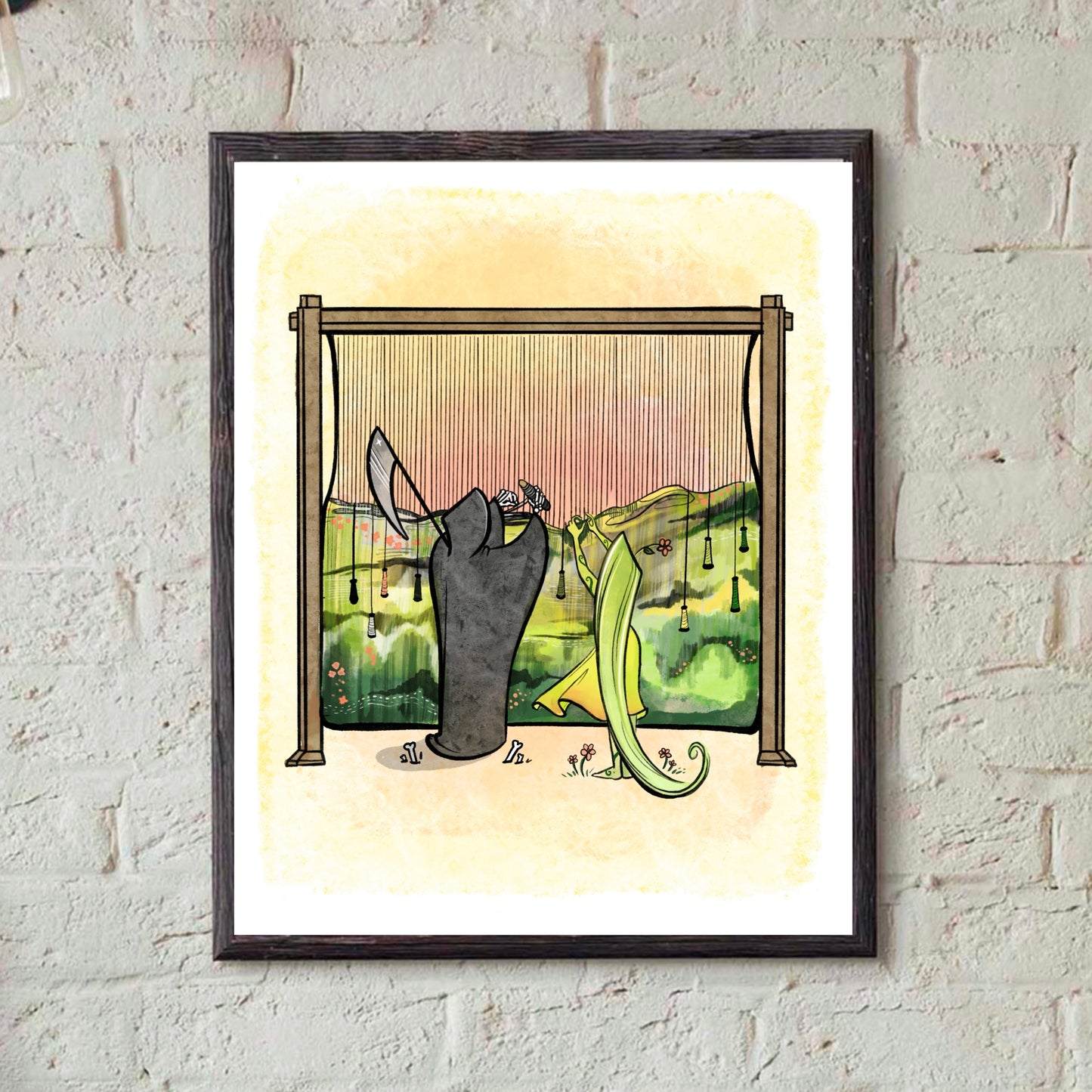 Grim Reaper and Live Weave a Tapestry Print