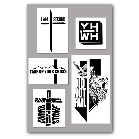 Black and White - Bible Sticker Sheet