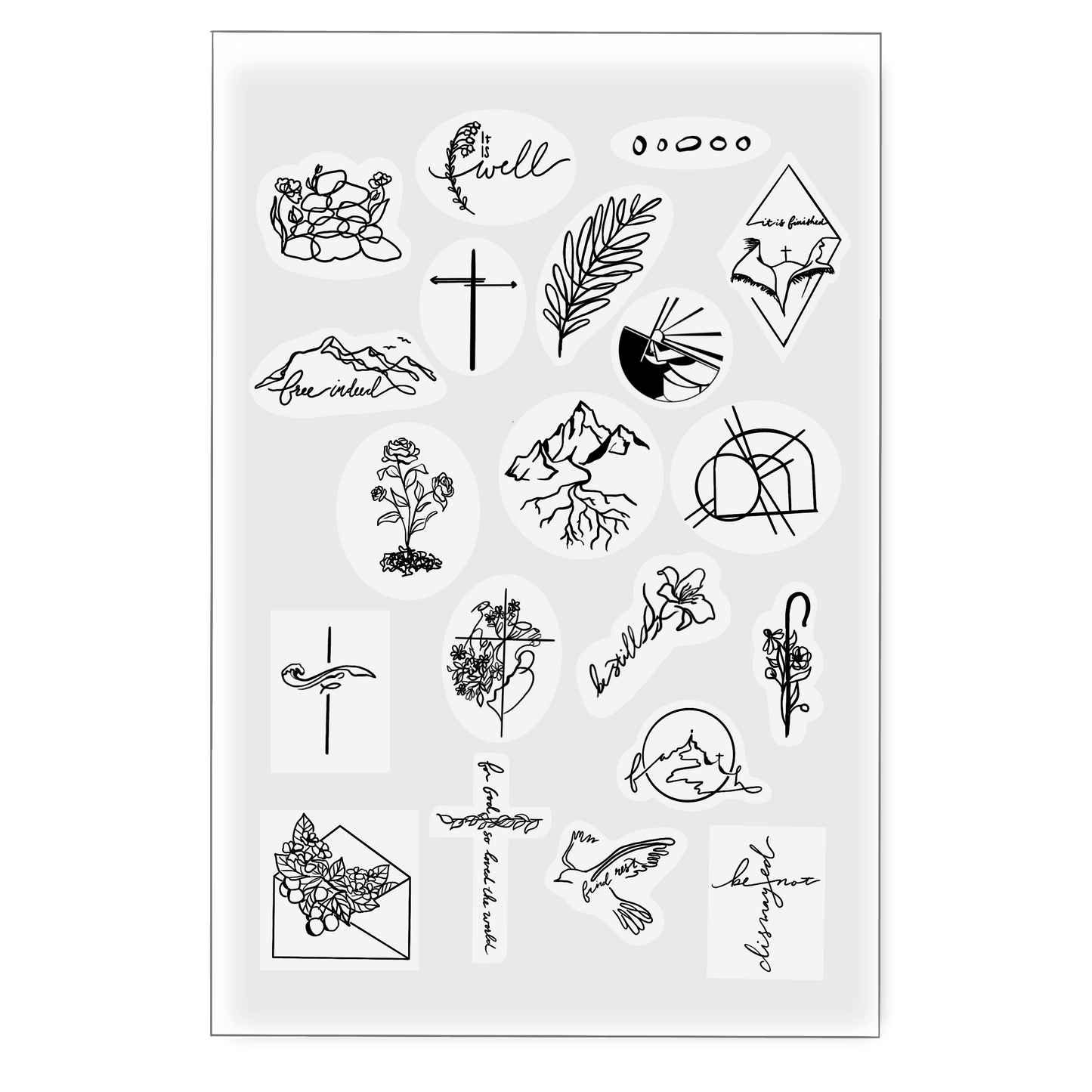 Tiny Bible Journal - Clear Sticker Sheet