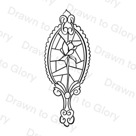 Enchanted Mirror - Beauty - Beast - Tattoo Transparent PNG