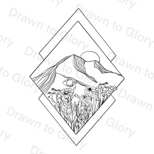 Flowers in the Valley- Bible Tattoo Transparent PNG- instant download digital printable artwork