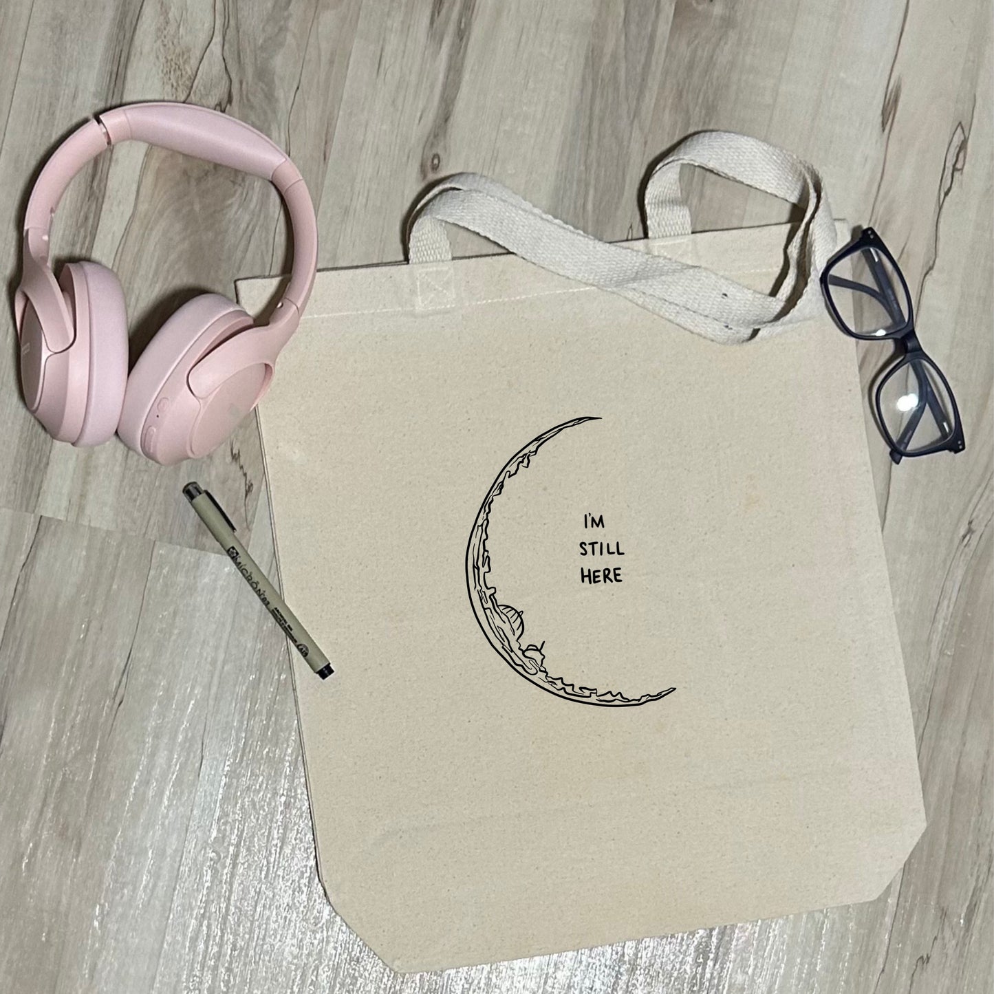 Im Still Here -Treasure Planet - Sturdy Canvas Tote Bags with Bottom 15"W x 16"H x 3"G