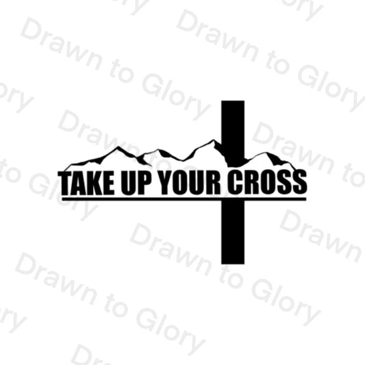 Take Up Your Cross- Bible Tattoo Transparent PNG- instant download digital printable artwork