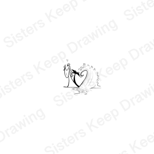 Calypso on Love Island - Epic Musical Inspired Tattoo Transparent PNG- instant download digital printable artwork