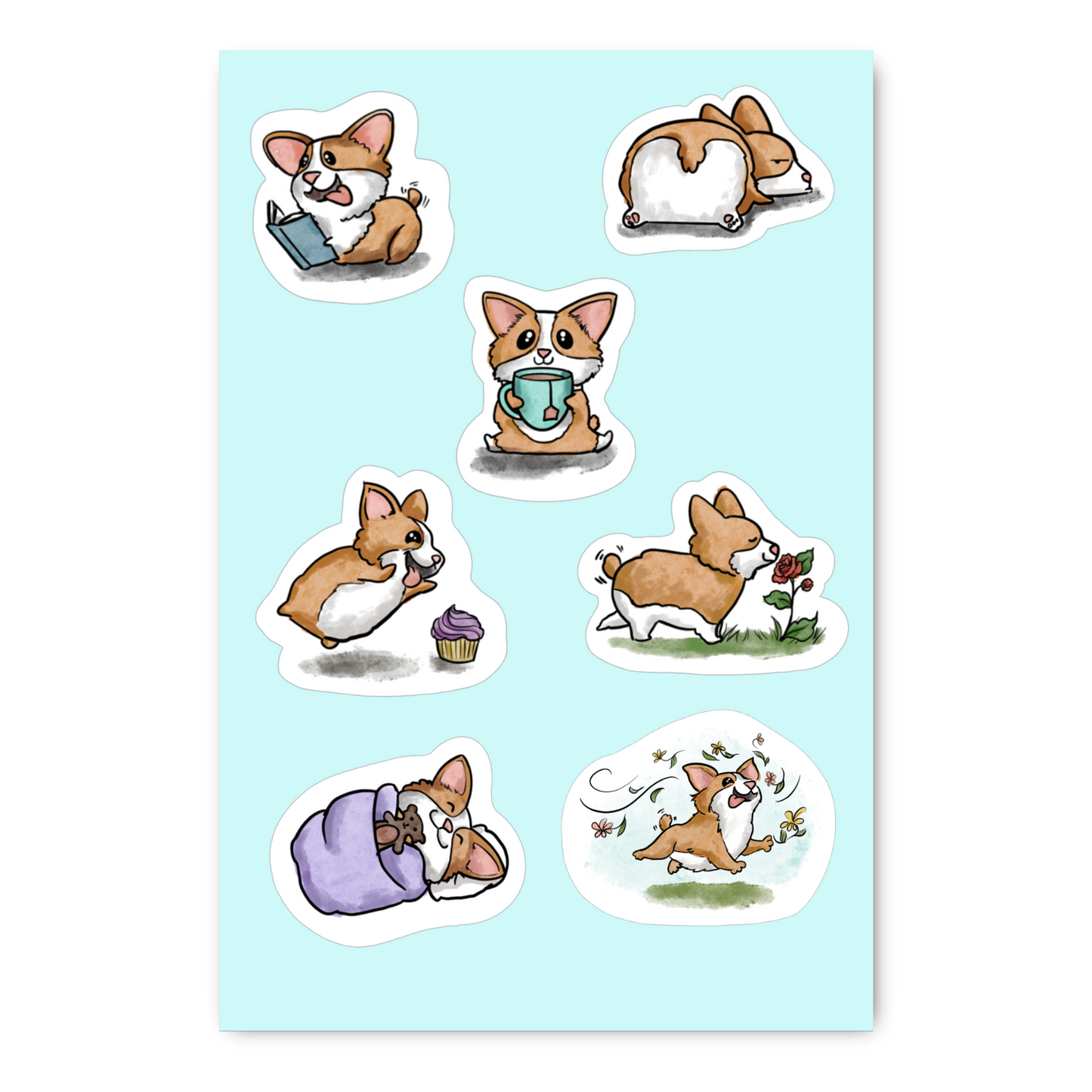 Corgi Sticker Sheet