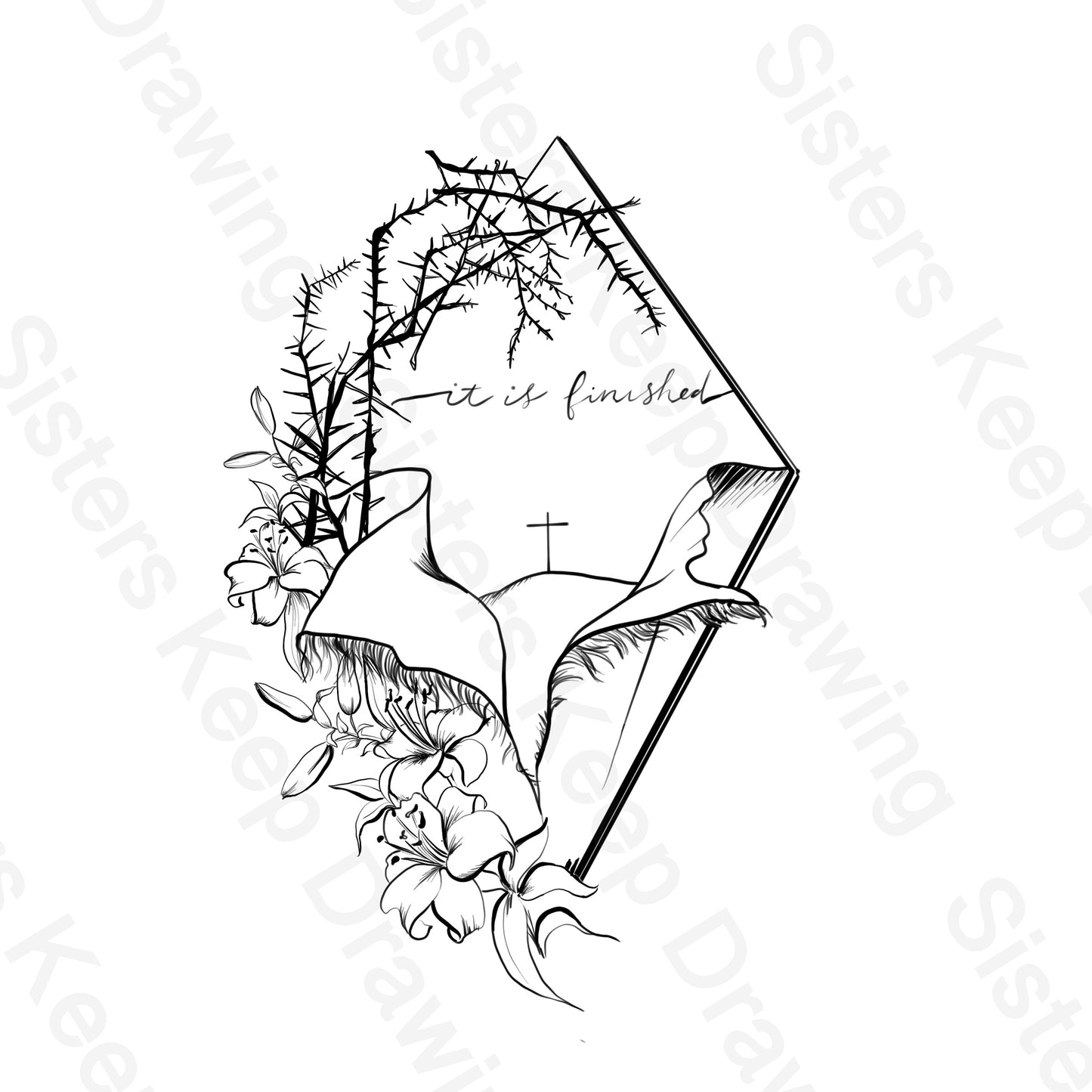 Temple Curtain Being Torn - It is finished - Tattoo Transparent PNG