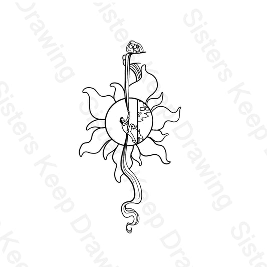 Flynn Climbs tower-Tattoo Transparent PNG