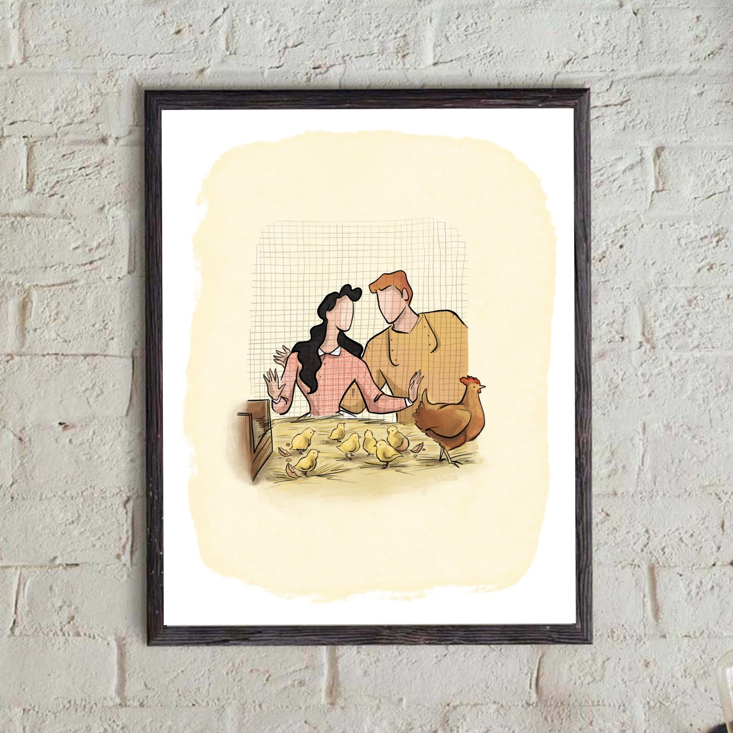 Dorcas and Benjamin - Chicken Coop -Seven Brides for Seven Brothers Inspired print