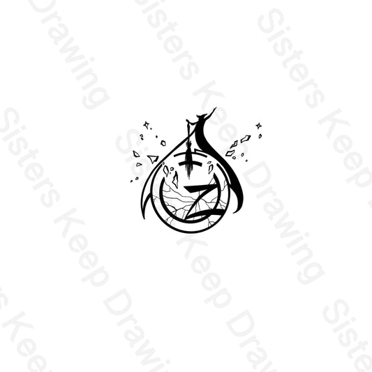 Elphaba breaks through Oz glass Wicked Inspired- Tattoo Transparent Permission PNG