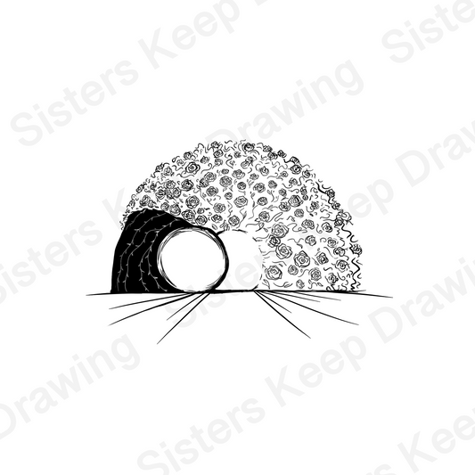Thorns to Roses - Empty Tomb - Easter Bible Inspired - Tattoo Transparent PNG