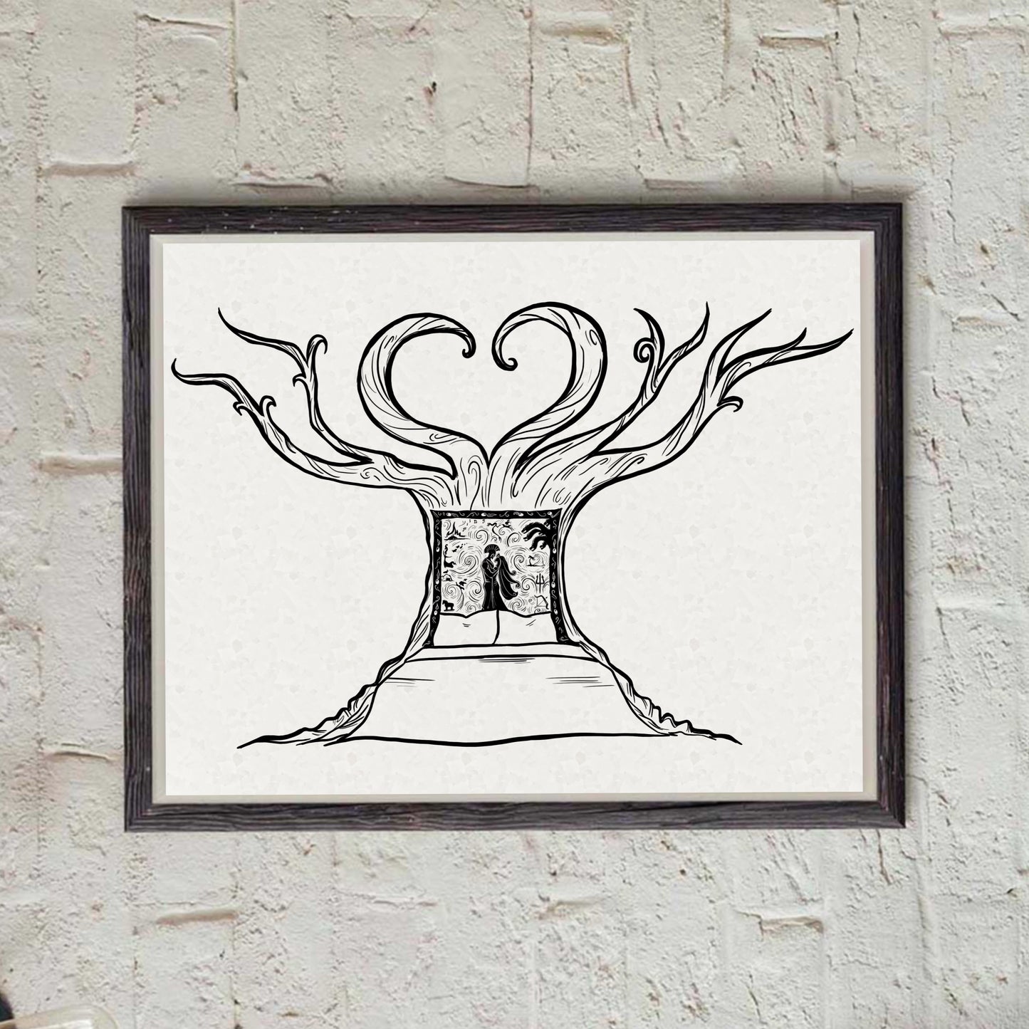 Wedding Bed- Black and White -Epic Inspired print