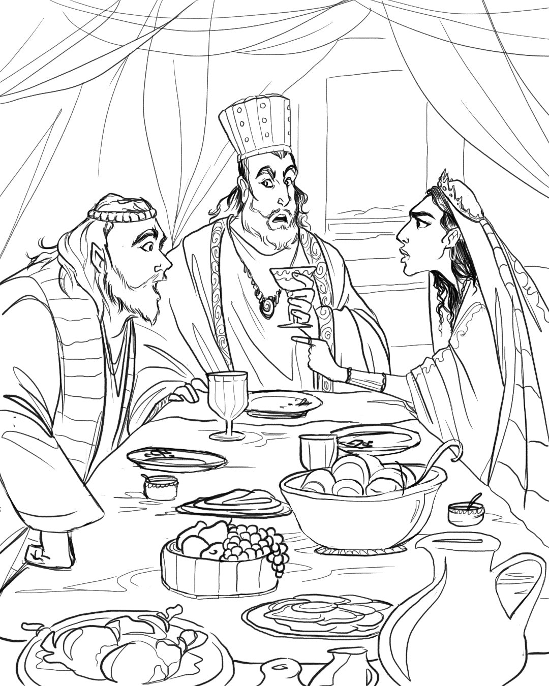 Bible Coloring Pages - Old Testament Stories - Pointing to Jesus - instant download digital printable artwork