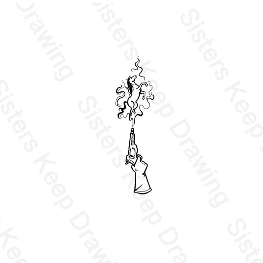 Smoking Gun - Spirit Inspired Tattoo Transparent PNG