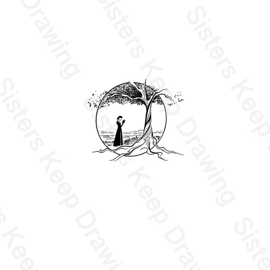 Elizabeth Reading Pride and prejudice Tattoo Transparent PNG