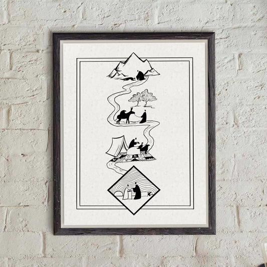 Good Samaritan - Jesus' Parables -Bible Print- Black and White