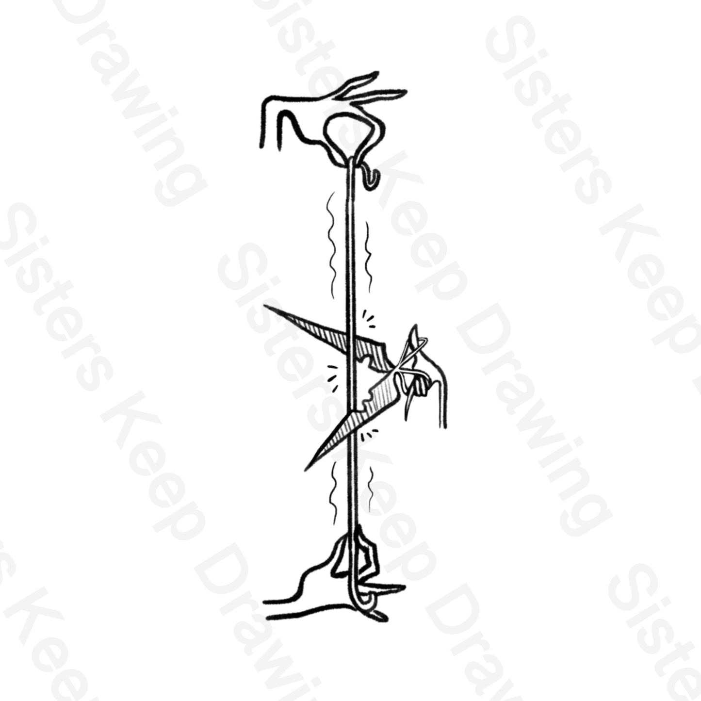 Fates Cutting String - Hercules Tattoo Transparent Permission PNG- instant download digital printable artwork