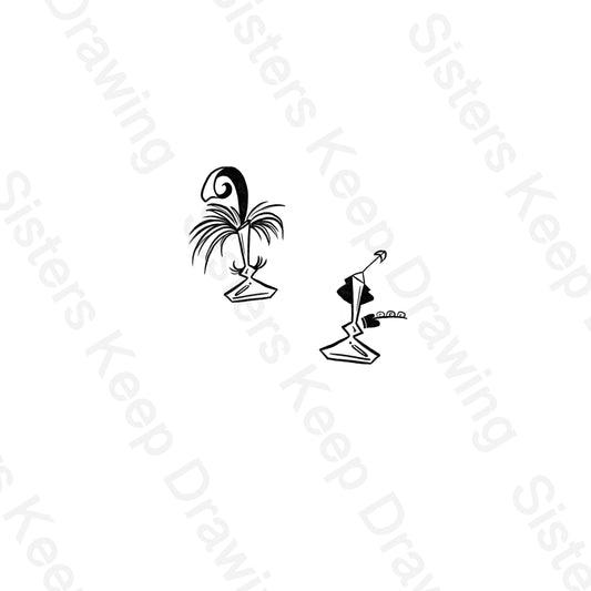 Kronk and Yzma Vials Tattoo Transparent Permission PNG- instant download digital printable artwork