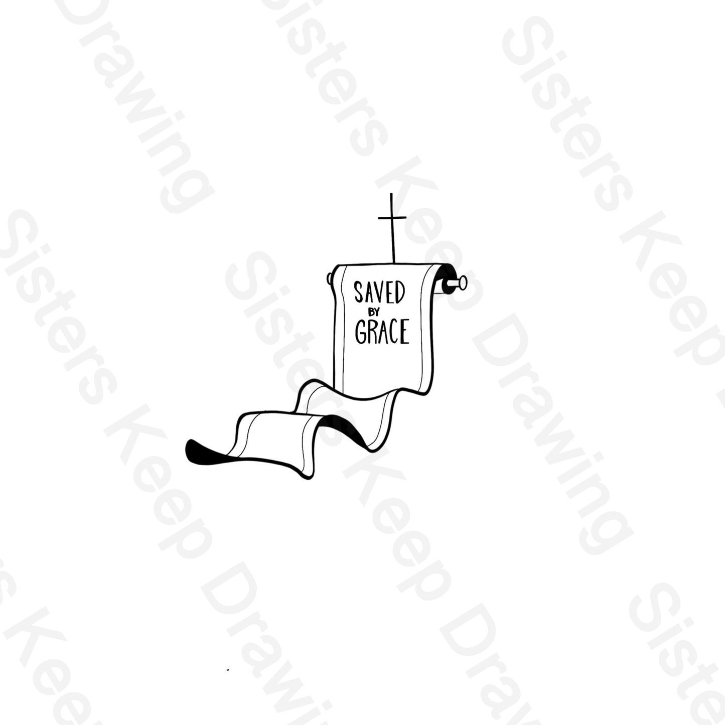 Saved By Grace -Cross- Tattoo Transparent PNG