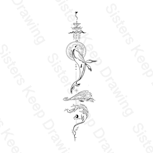Jonah Spine Tattoo- Tattoo Transparent PNG