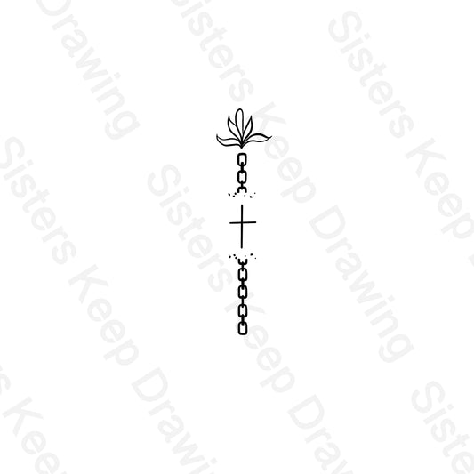 Lotus flower chains breaking-Bible -Tattoo Transparent PNG