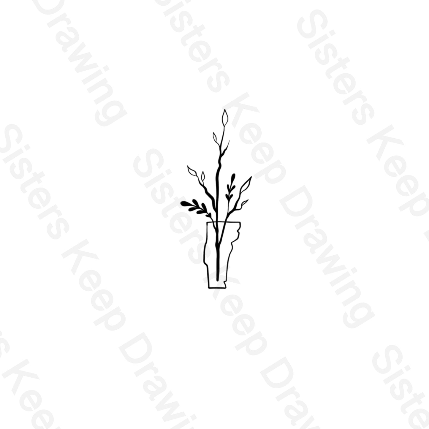 Vermont Vase Noah Kahan Inspired tattoo - Tattoo Transparent Permission PNG