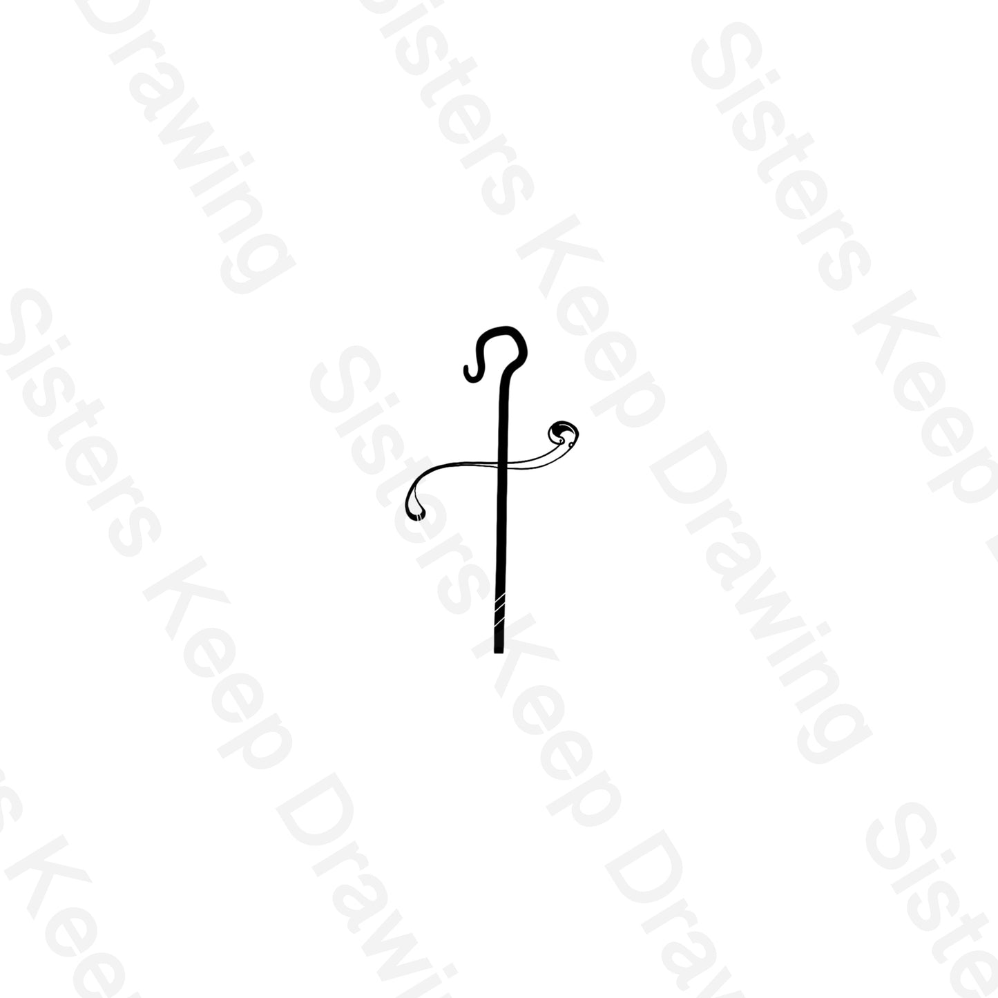 Davids Staff/Sling-cross-Tattoo Transparent PNG