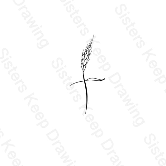 Ruths Barley-cross-Tattoo Transparent PNG