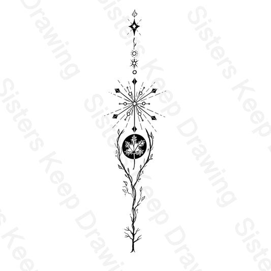 Northern Attitude -Noah Kahan Inspired tattoo - Tattoo Transparent Permission PNG